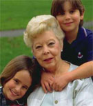 Elderly Grandmother and grandchildren